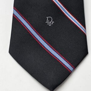 Vintage Men’s Christian Dior Red, White & Blue 56” Poly/Silk Neck Tie
